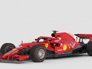F1 Scuderia Ferari SF71H 2018 Model 3D