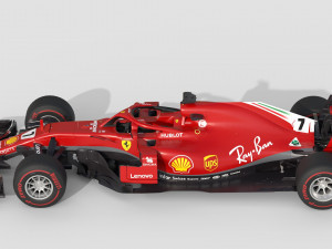 F1 Scuderia Ferari SF71H 2018 Model 3D