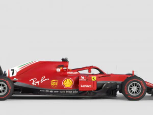 F1 Scuderia Ferari SF71H 2018 3D Model