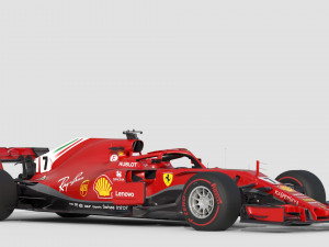 F1 Scuderia Ferari SF71H 2018 Model 3D
