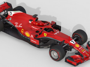 F1 Scuderia Ferari SF71H 2018 Model 3D
