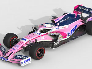 F1 racing point rp19 2019 3D Model