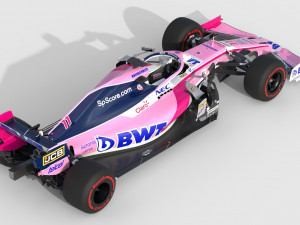 F1 racing point rp19 2019 3D Model
