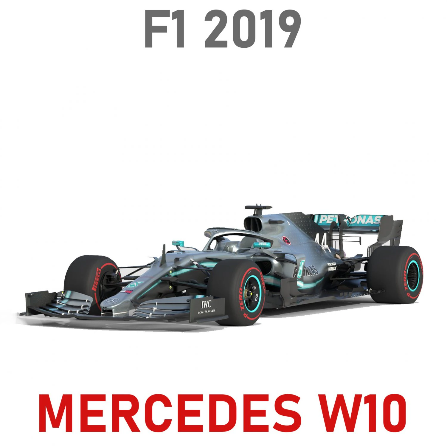 F1 mercedes w10 2019 3D Model .c4d .max .obj .3ds .fbx .stl .blend