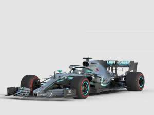 F1 mercedes w10 2019 3D Model