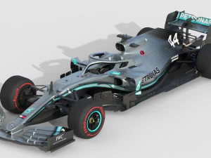 F1 mercedes w10 2019 3D Model