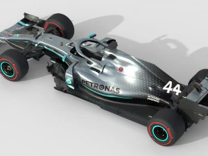 F1 mercedes w10 2019 3D Model