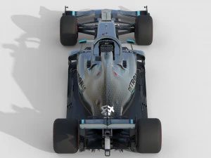 F1 mercedes w10 2019 3D Model