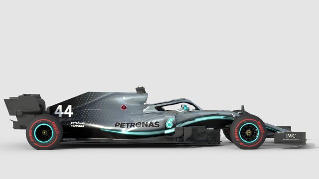 F1 Mercedes W10 2019 3D Model In Racing 3DExport