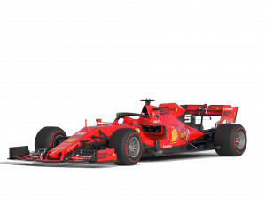 F1 scuderia ferari sf90 2019 3D Model