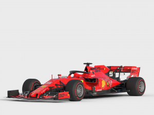 F1 scuderia ferari sf90 2019 3D Model