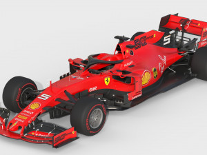 F1 scuderia ferari sf90 2019 3D Model