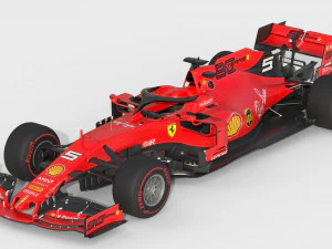 F1 scuderia ferari sf90 2019 3D Model
