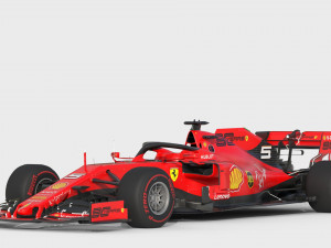 F1 scuderia ferari sf90 2019 3D Model