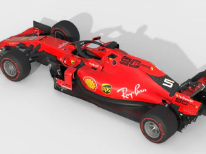 F1 scuderia ferari sf90 2019 3D Model