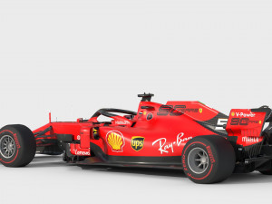 F1 scuderia ferari sf90 2019 3D Model