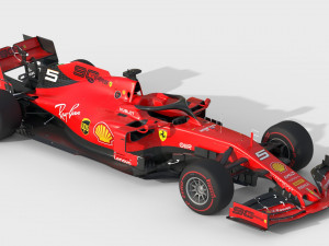 F1 scuderia ferari sf90 2019 3D Model