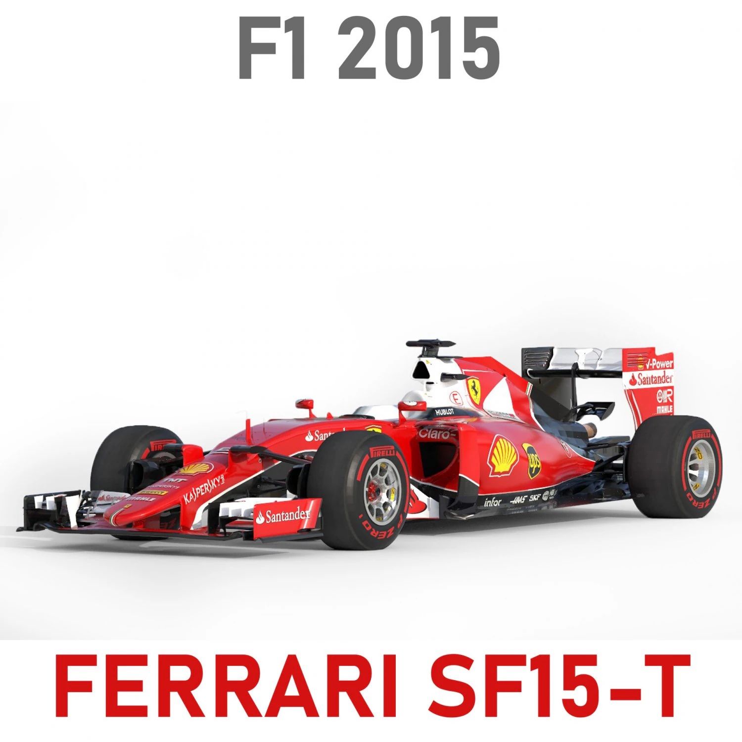 Ferari sf15-t 2015 3D Model .c4d .max .obj .3ds .fbx .stl .blend 