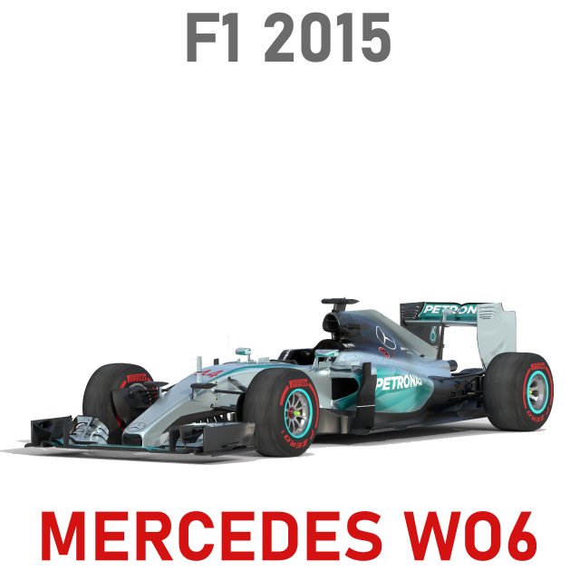 Mercedes w06 2015 Modelo 3D .c4d .max .obj .3ds .fbx .stl .blend 