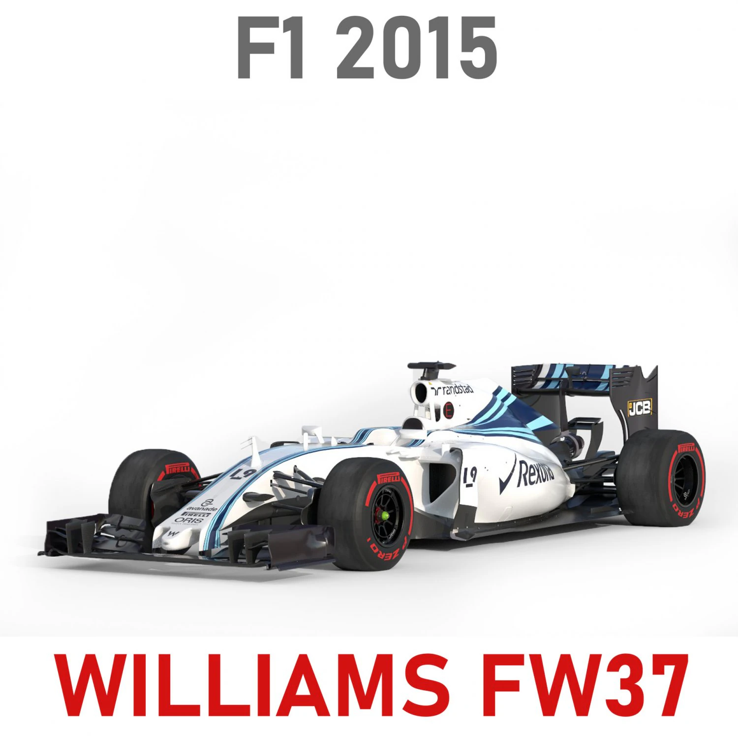 Williams fw37 2015 3D Model .c4d .max .obj .3ds .fbx .stl .blend 