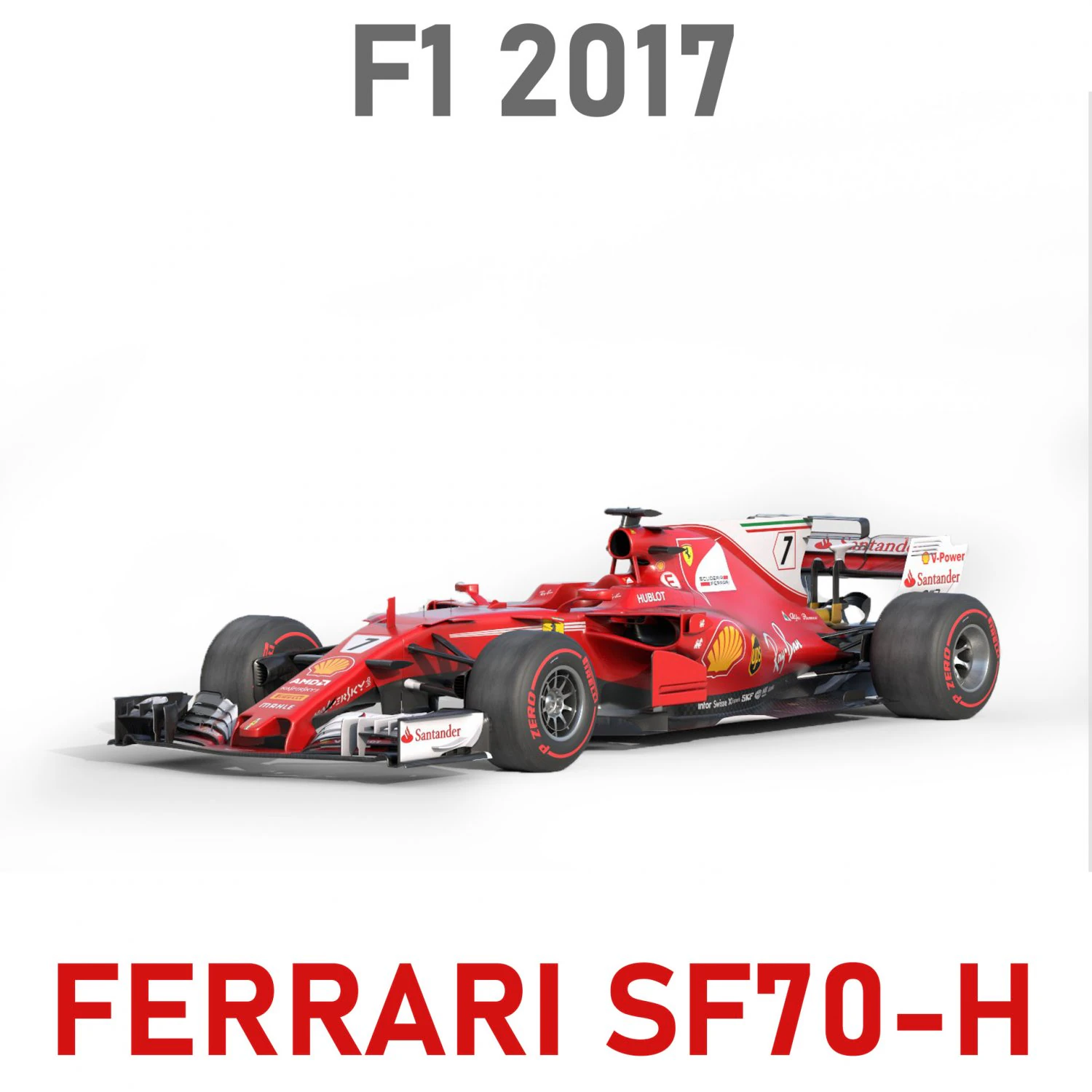 Ferrari sf70h 2017 3D Model .c4d .max .obj .3ds .fbx .stl .blend 