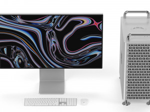 apple mac pro set - element 3d Modelo 3D