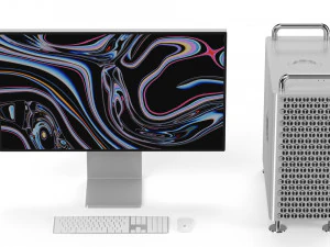 apple mac pro set - element 3d 3D Model