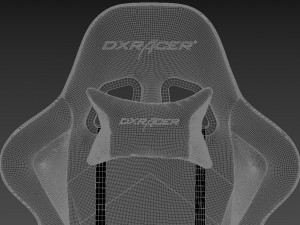 dxracer gaming chair black - element 3d and v-ray 3D Model