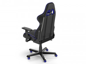 dxracer gaming chair blue - element 3d and v-ray 3D Model