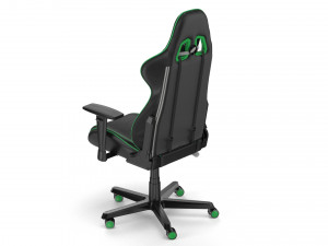 dxracer gaming chair green - element 3d and v-ray Model 3D
