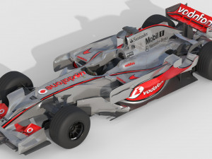 F1 mclaren mp4-23 - 2008 Model 3D