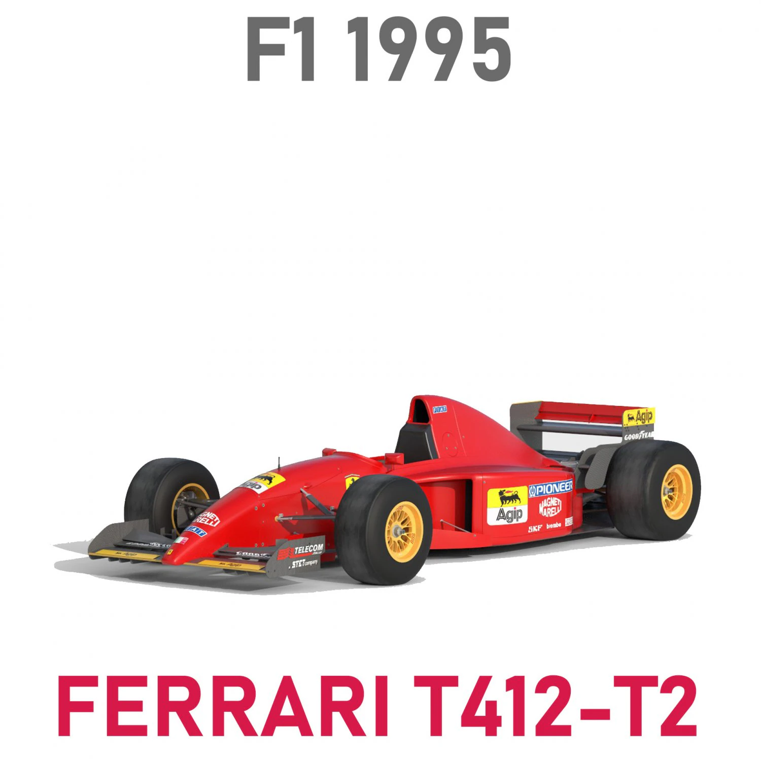 F1 ferrari t412 1995 Modelo 3D .c4d .max .obj .3ds .fbx .stl .blend 