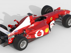 F1 ferrari f2 2002 3D मॉडल