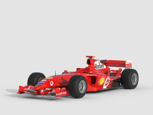 F1 ferrari f2 2002 3D Model