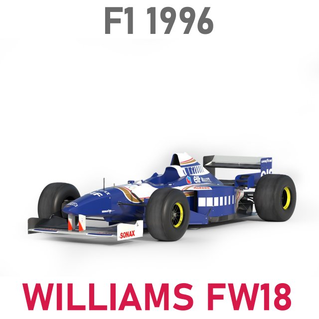 F1 williams fw18 1996 3Dモデル .c4d .max .obj .3ds .fbx .stl .blend 