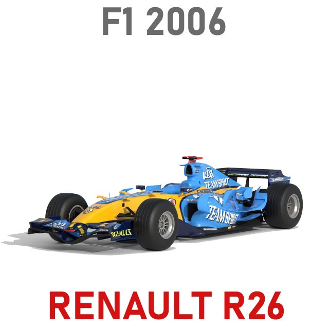 F1 renault r26 2006 Modèle 3D .c4d .max .obj .3ds .fbx .stl .blend 