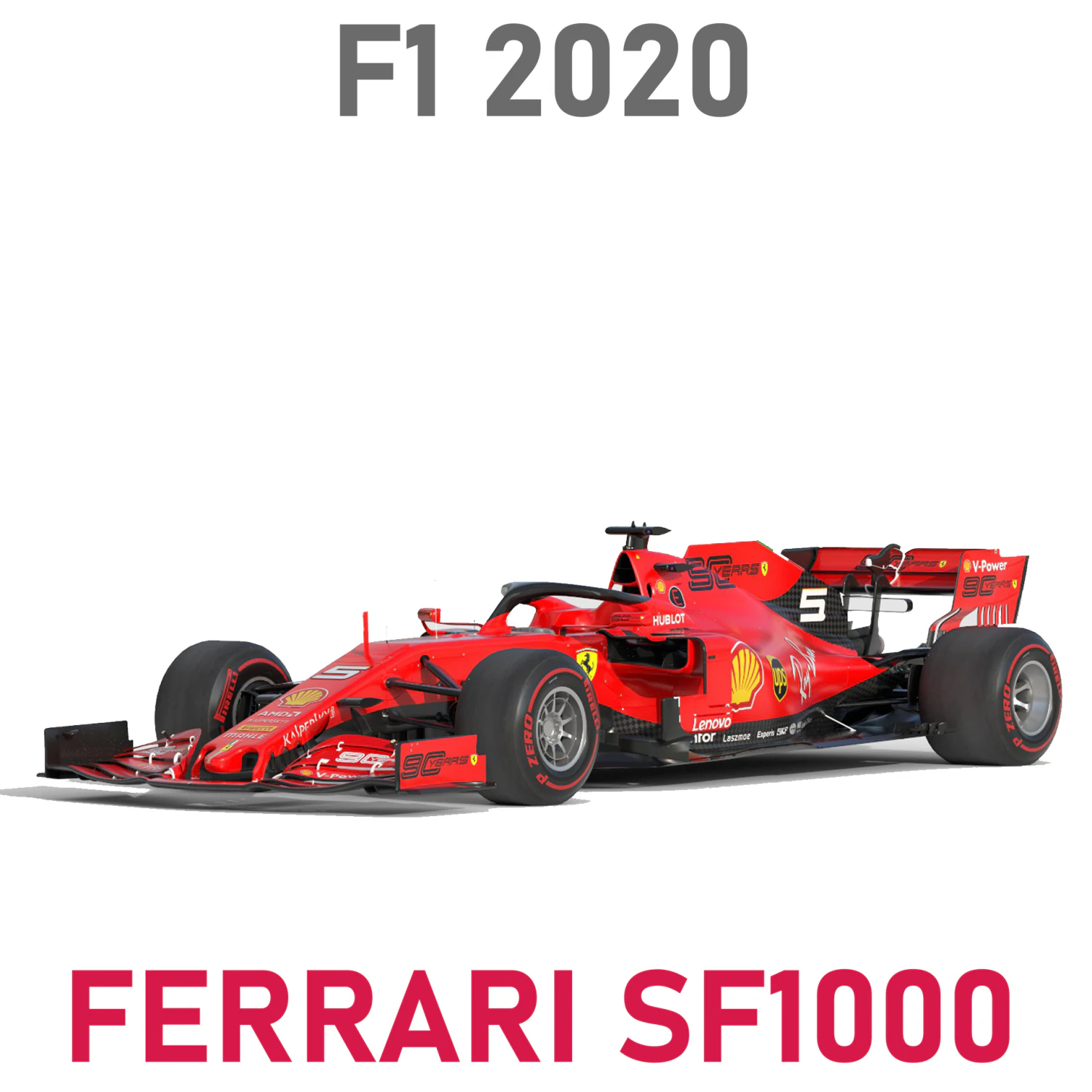 F1 scuderia ferari sf1000 2020 3D Model .c4d .max .obj .3ds .fbx .stl .blend 