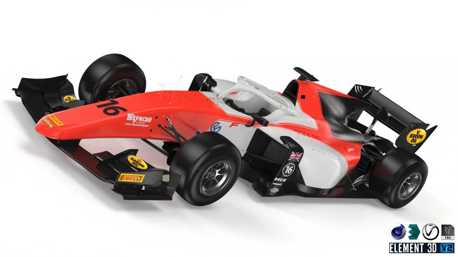 f2 mp motorsport 2019 3D Model .c4d .max .obj .3ds .fbx .stl .blend 