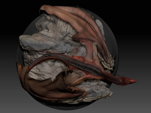 dragon sculpture for 3d print Model 3D
