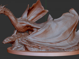 dragon sculpture for 3d print Model 3D
