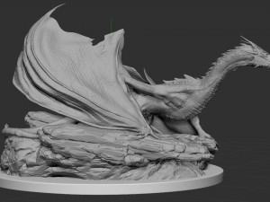 dragon sculpture for 3d print Model 3D