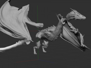 dragon sculpture for 3d print Model 3D