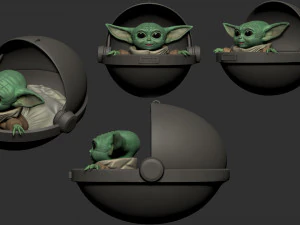 Scultura di Baby Yoda per la stampa 3D Modello 3D