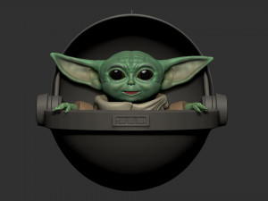 baby yoda sculpture for 3d print 3D मॉडल