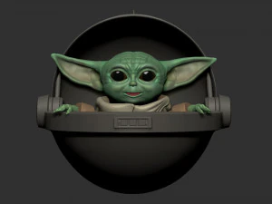 Baby-Yoda-Skulptur f&uuml;r 3D-Druck 3D Modell