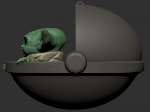 baby yoda sculpture for 3d print 3D मॉडल