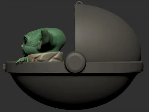 Baby-Yoda-Skulptur f&uuml;r 3D-Druck 3D Modell