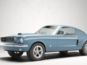 Muscle car Mustang Fastback 1965 3D Model
