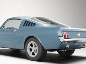 Muscle car Mustang Fastback 1965 3D Модель