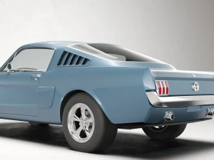 Muscle car Mustang Fastback 1965 3D Model